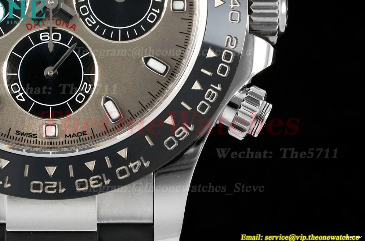 Clone Dial 40mm SS VSF 116519 Grey SS DD4130 Daytona Super 0402